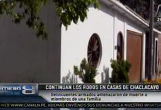 Chaclacayo: hampones armados asaltan a familia en su vivienda
